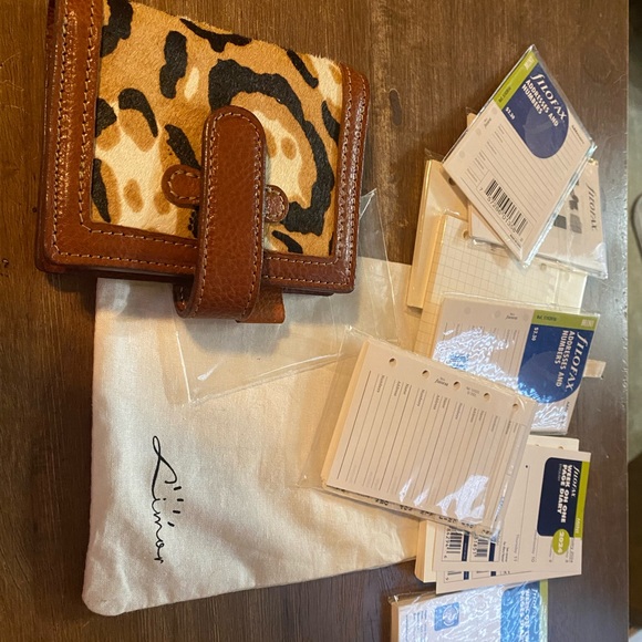 Handmade Minerva box leather + Fur Planner Cover, A8, Micro 5 - Picture 5 of 5